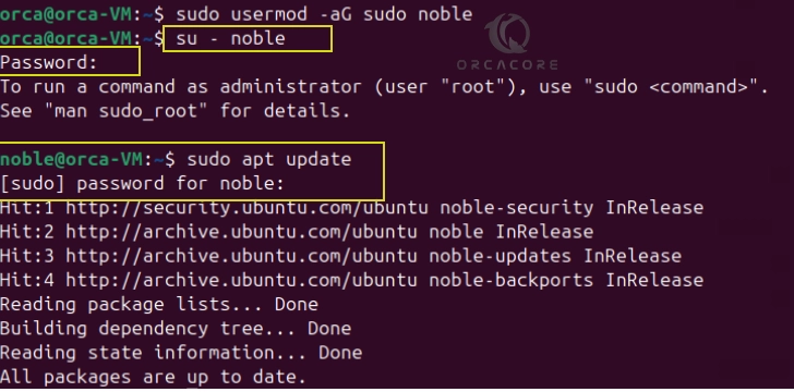 Test Sudo user on Ubuntu 24.04